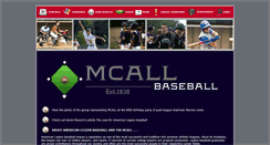 Desktop Screenshot of mcallbaseball.com