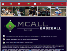 Tablet Screenshot of mcallbaseball.com